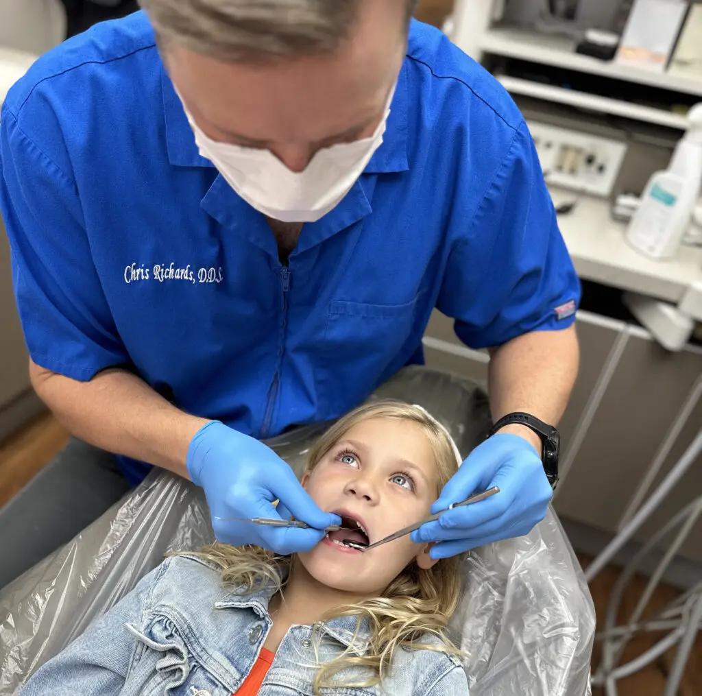 Dr. Richards with patient