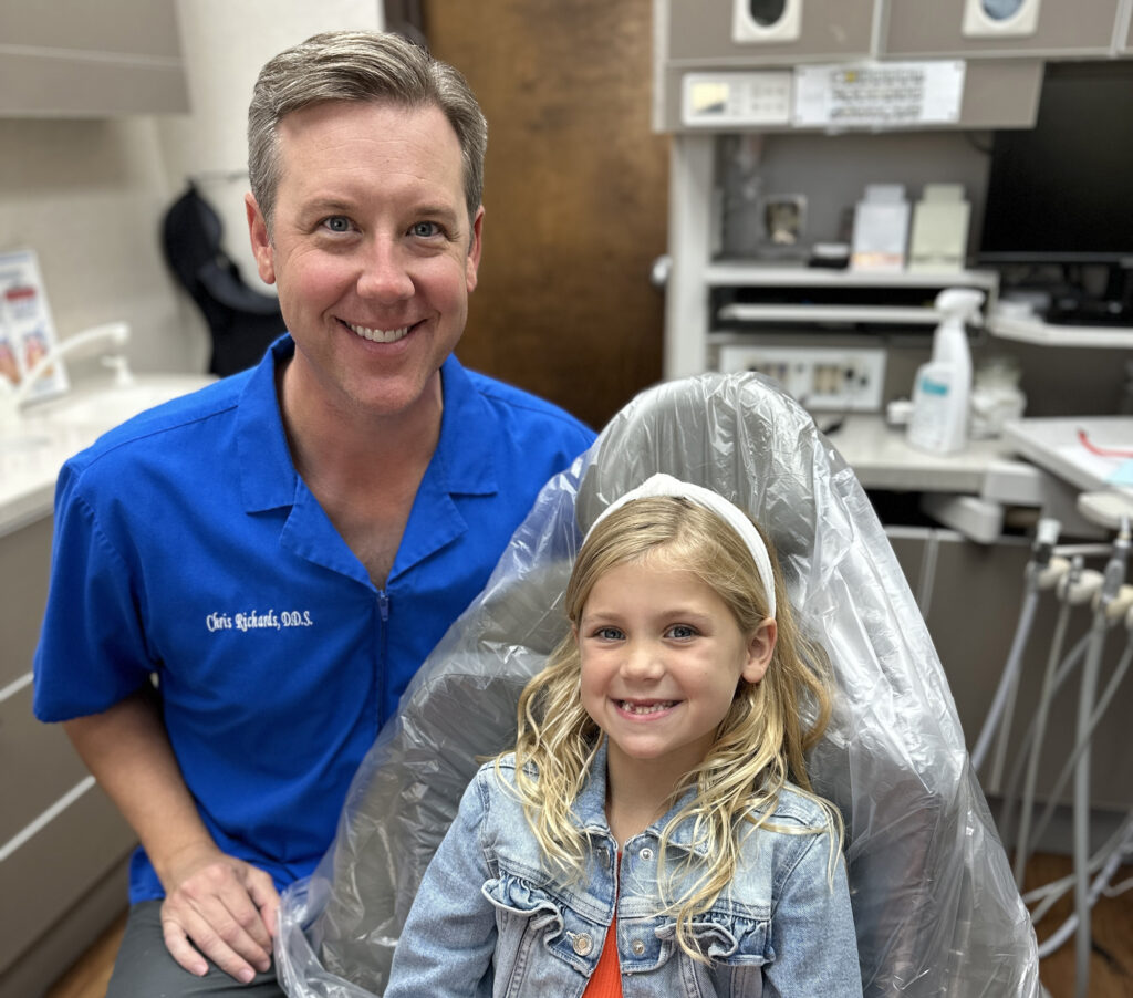 Dr. Richards with patient